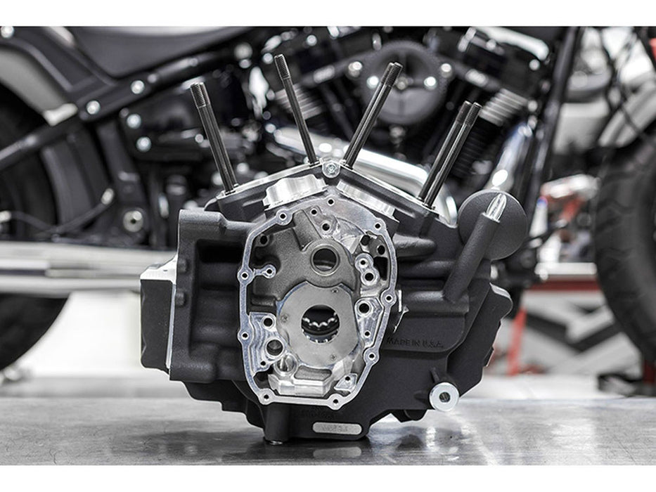Crankcase Assembly with 4-1/2in. Bore - Black. Fits Softail 2018up