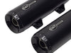 4in. Grand National Slip-On Mufflers - Black with Black End Caps. Fits Indian Scout 2015-2024