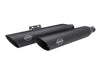 3-1/2in. Slash Cut Slip-On Mufflers - Black. Fits Softail Slim, Street Bob, Standard & Low Rider Models 2018-2024 & Breakout & Fat Boy 2018up