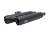3-1/2in. Grand National Slip-On Mufflers - Black with Black End Caps. Fits Softail Slim, Street Bob, Standard & Low Rider Models 2018-2024 & Breakout & Fat Boy 2018up