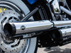 3-1/2in. Grand National Slip-On Mufflers - Chrome with Black End Caps. Fits Heritage Classic 2018-2024 & Deluxe 2018-2020