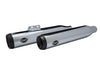 3-1/2in. Grand National Slip-On Mufflers - Chrome with Black End Caps. Fits Heritage Classic 2018-2024 & Deluxe 2018-2020