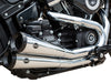 Grand National 2-into-2 Exhaust - Chrome with Black End Caps. Fits Street Bob, Low Rider, Slim, Fat Bob & Deluxe 2018-2024