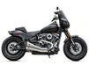 Grand National 2-into-2 Exhaust - Chrome with Black End Caps. Fits Street Bob, Low Rider, Slim, Fat Bob & Deluxe 2018-2024