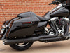 2-into-1 Sidewinder Exhaust - Black with Black End Cap. Fits Touring 1995-2016.