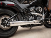 2-into-1 SuperStreet Exhaust - Chrome with Black End Cap. Fits Softail 2018-2024 Non-240 Rear Tyre Models.
