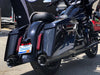 Shadow Pipe for S&S Sidewinder 2-into-1 Exhaust - Black with Black End Cap. Fits Touring 2009up.