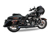 2-into-1 Diamondback Exhaust - Black with Black End Cap. Fits Touring 2017up.