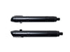 Broadhead 4in. Slip-On Mufflers - Black with Black End Caps. Fits Indian Big Twin 2014up with Hard Saddle Bags.