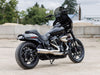 2-into-1 Qualifier Exhaust - Stainless Steel with Black End Cap. Fits Softail 2018up Non-240 Rear Tyre Models