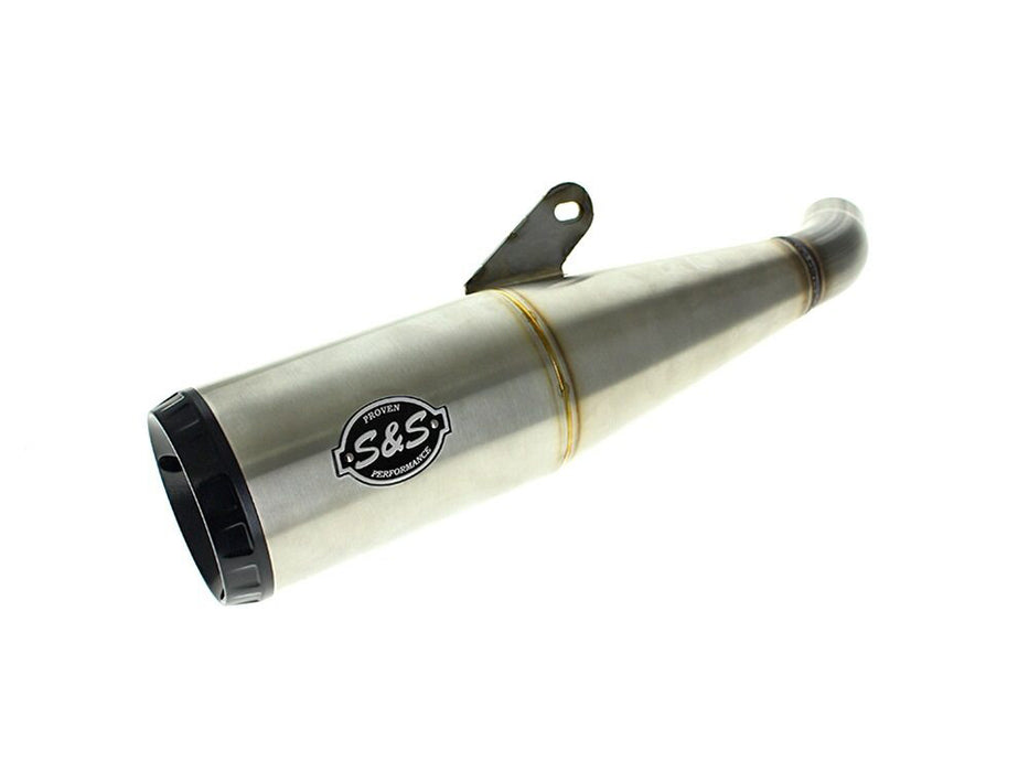 4in. Grand National Slip-On Muffler - Stainless Steel with Black End Cap. Fits X500 2023up