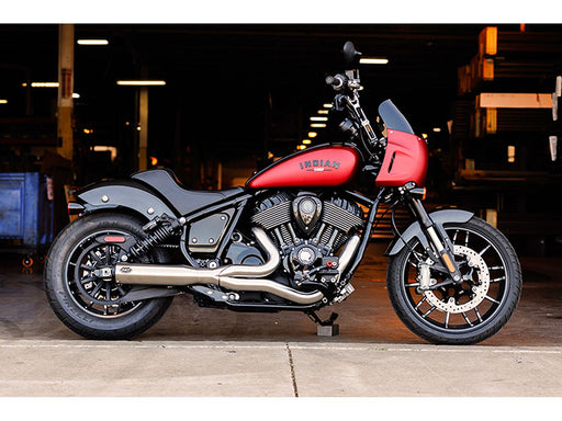Qualifier 2-into-1 Exhaust - Stainless Steel. Fits Indian Cruiser 2022up