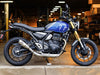 4in. Grand National Slip-On Muffler - Stainless Steel with Black End Cap. Fits Triumph Speed 400 & Scrambler 400X 2024up