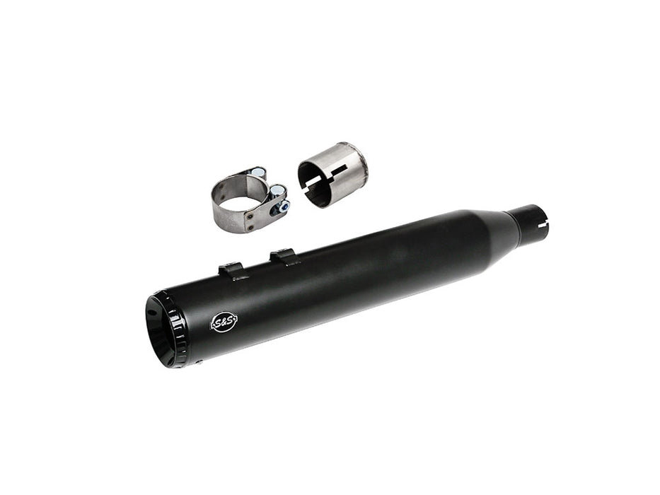 Swindler 2-into-1 4.5in. Muffler Kit - Black with Black End Cap. Fits Touring 2017up