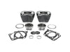 132ci Big Bore Kit with Highlighted Fins & Mid Level Compression - Black Granite. Fits CVO Milwaukee-Eight 2017up with 117ci Engine