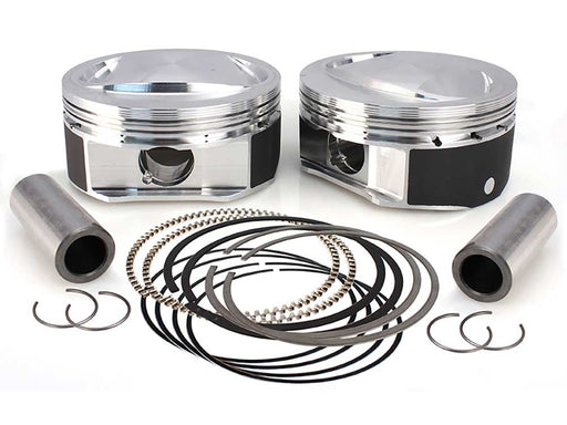 Standard Bore, High Compression Pistons with 10.6:1 Compression Ratio. Fits CVO Twin Cam 2007-2017 with 110ci Engine & 'S' Models with 110ci Engines.