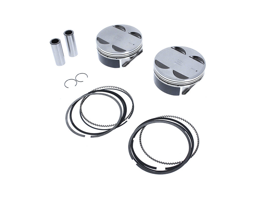 Std Pistons with 11.0:1 Compression Ratio. Fits Milwaukee-Eight 2017up with Big Bore 114ci to 128ci Engine.