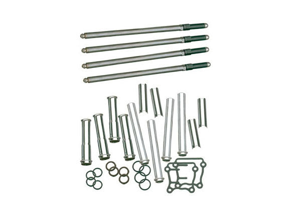 Standard Adjustable Pushrod Kit - Chrome. Fits Twin Cam 1999-2017.