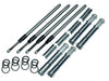 Quickee Adjustable Pushrod Kit - Chrome. Fits Milwaukee-Eight 2017up.