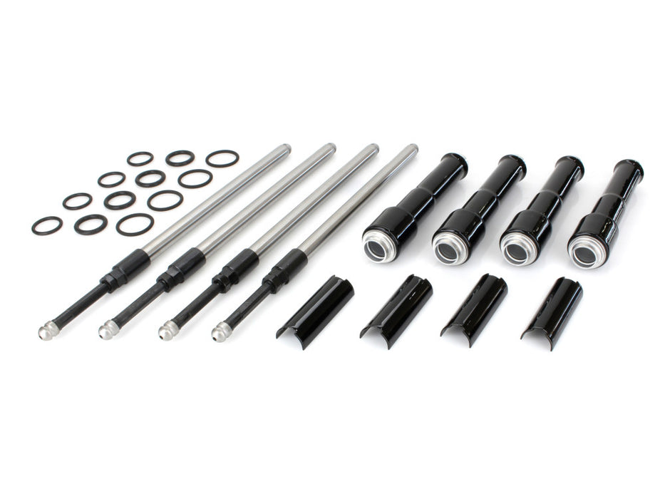 Quickee Adjustable Pushrod Kit - Black. Fits Milwaukee-Eight 2017up.