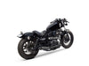 Comp-S 2-into-1 Exhaust - Black with Carbon Fiber End Cap. Fits Yamaha Bolt 2013up.