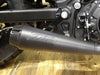 Comp-S 2-into-1 Exhaust - Black with Carbon Fiber End Cap. Fits Indian Scout 2015-2024 & also fits Victory Octane.
