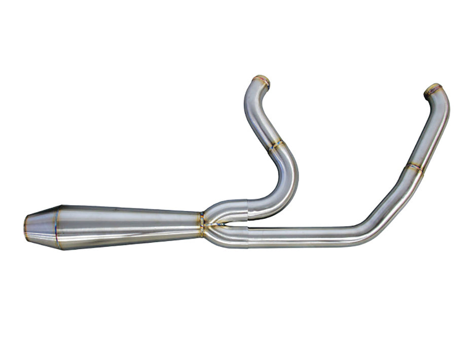 Megaphone Gen II 2-into-1 Exhaust - Stainless Steel. Fits Softail Breakout & Fat Boy 2018-2024