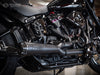 Comp-S 2-into-1 Exhaust - Black with Carbon Fiber End Cap. Fits Softail 2018up with Non-240 Rear Tyre