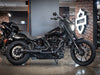 Comp-S 2-into-1 Exhaust - Black with Carbon Fiber End Cap. Fits Softail 2018up with Non-240 Rear Tyre