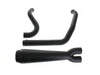Comp-S 2-into-1 Exhaust - Black with Carbon Fiber End Cap. Fits Softail 2018up with Non-240 Rear Tyre