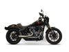 Shorty Turnout 2-into-1 Exhaust - Stainless Steel with Black End Cap. Fits Softail 2018up with Non-240 Rear Tyre