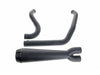 Comp-S 2-into-1 Exhaust - Black with Carbon Fiber End Cap. Fits Softail Breakout & Fat Boy 2018up