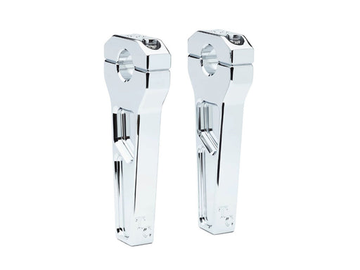 6in. Straight Two Piece Riser Kit - Chrome. Fits 1-1/8in. Handlebar.
