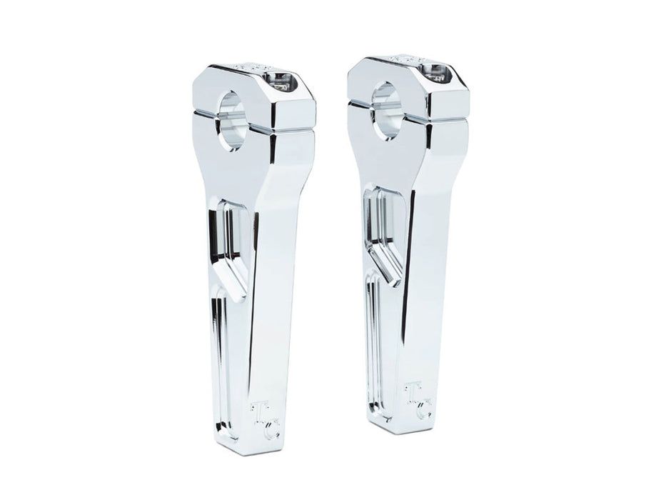 6in. Straight Two Piece Riser Kit - Chrome. Fits 1-1/8in. Handlebar.