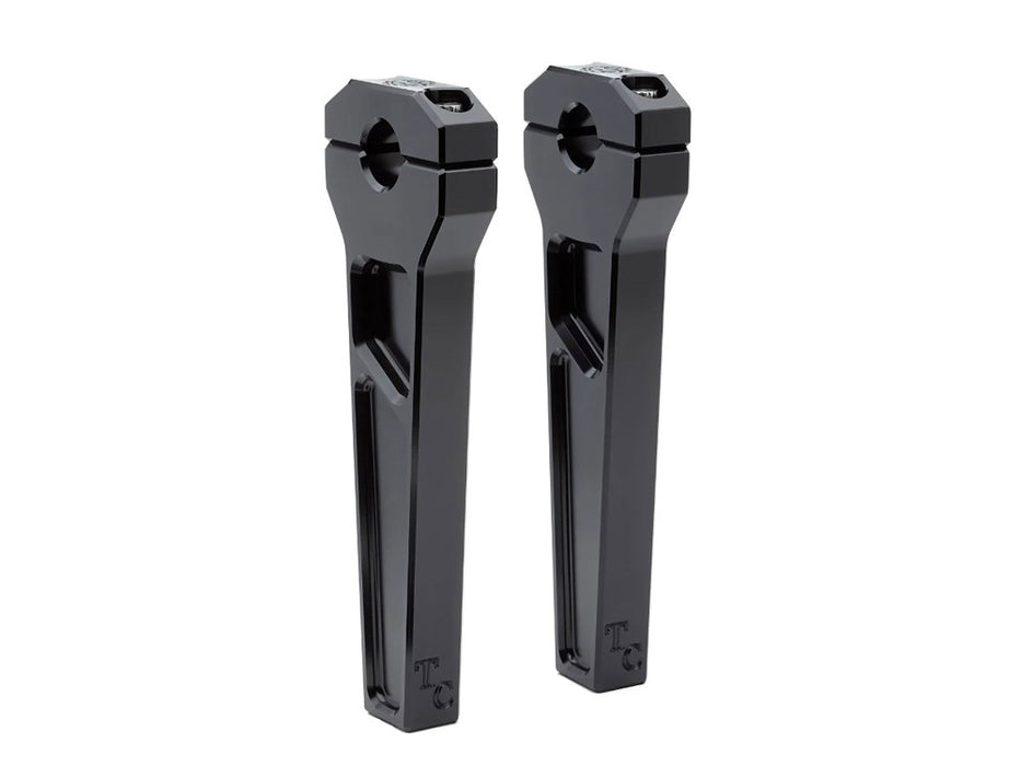 8in. Straight Two Piece Riser Kit - Black. Fits 1-1/8in. Handlebar.