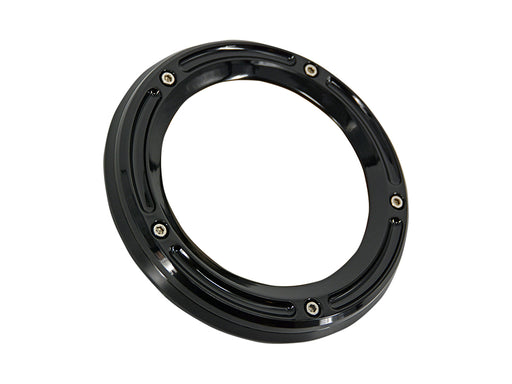Assault Clear Derby Cover - Gloss Black. Fits Softail 2019up.