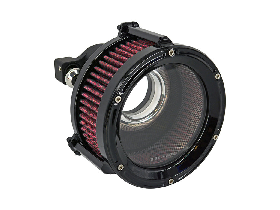 Assault Clear Air Cleaner Kit - Gloss Black. Fits Touring 2008-2016, Softail 2016-2017, CVO Softail 2011-2017 & Dyna Low Rider S 2016-2017 with Throttle-by-Wire