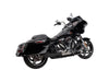 Assault 2-into-1 Exhaust - Black. Fits Touring 2017up