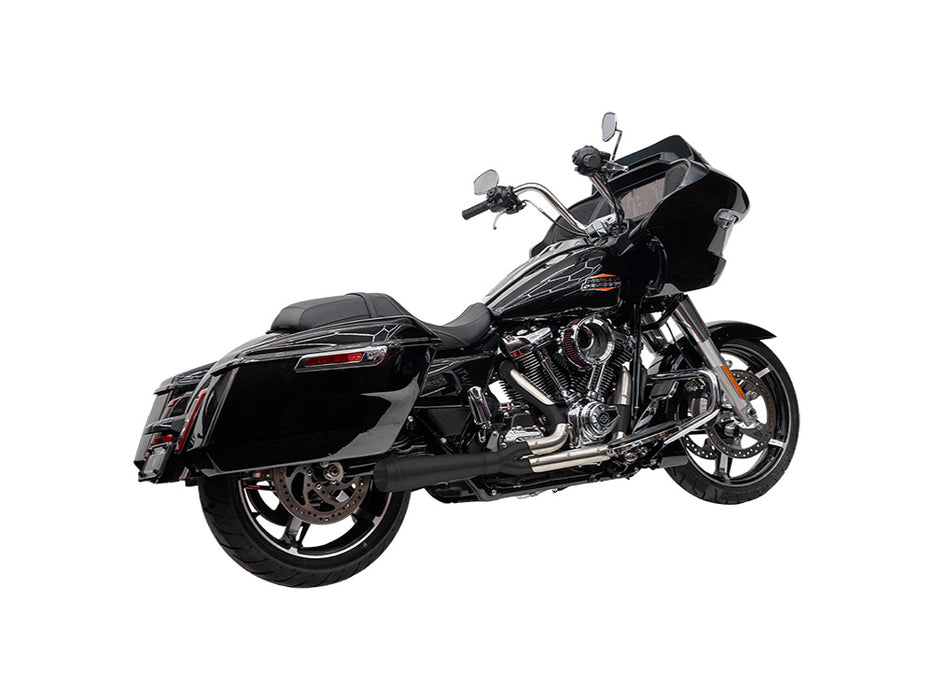 Assault 2-into-1 Exhaust - Black. Fits Touring 2017up