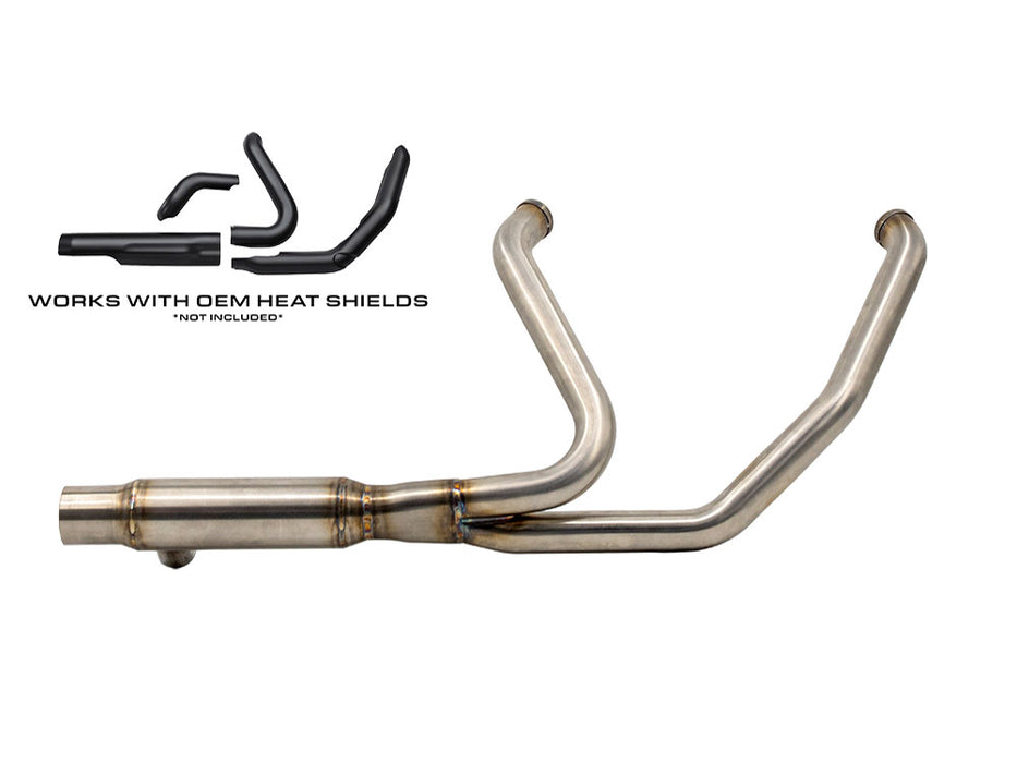 Hide-Away Performance Headers with 2.5in. Collector - Stainless Steel. Fits Touring 2017up