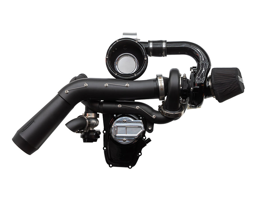 Stage 2 Turbo Kit - Black Exhaust, Black Billet. Fits Touring 2024up and Softail 2025up