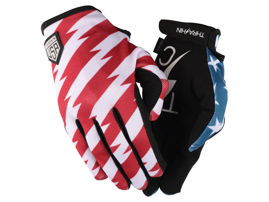 THRASHIN SUPPLY Red & Blue Stars & Bolts Stealth Glove