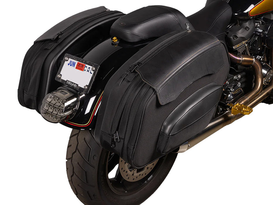Sport Saddlebags - Quick Detach. Fits Dyna 1996-2017 & 2018up Low Rider/S, Street Bob, Fat Bob, Fat Boy & Softail Standard.