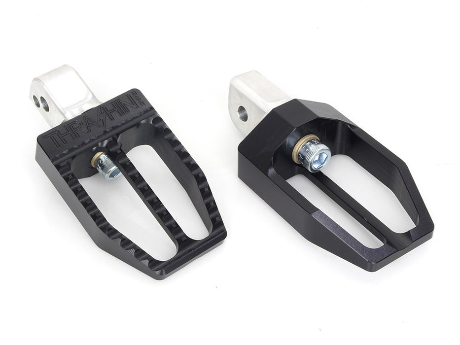Militant Footpegs - Black. Fits Softail 2018up Rear Passenger