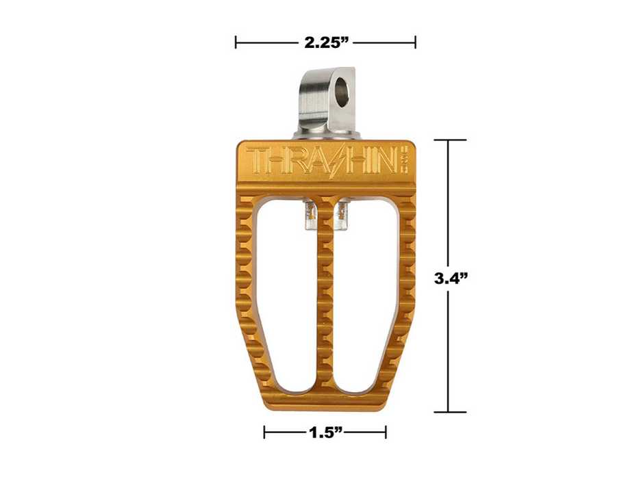 Thrashin Supply Militant Footpegs with HD Male Mount – Chrome