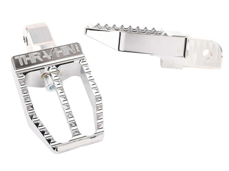 Militant Footpegs - Chrome. Fits Softail 2018up Rear Passenger