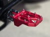 Aggressor Footpegs - Red. Fits Softail 2018up Front Rider