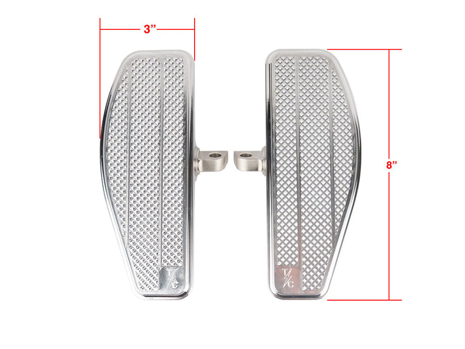 Mini Floorboards with HD Male Mount - Chrome