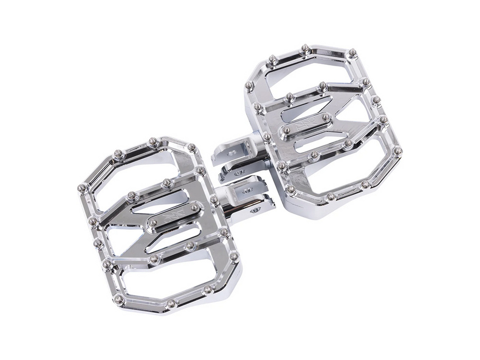 Thrashin Supply - Aggressor Mini Floorboards – Chrome. Fits Softail 2018up Front Rider