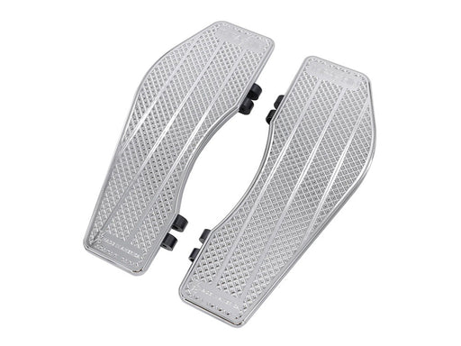 Bagger Rider Floorboards - Chrome. Fits Touring 1980up, FL Softail 1986-2017 & Dyna Switchback 2012-2016